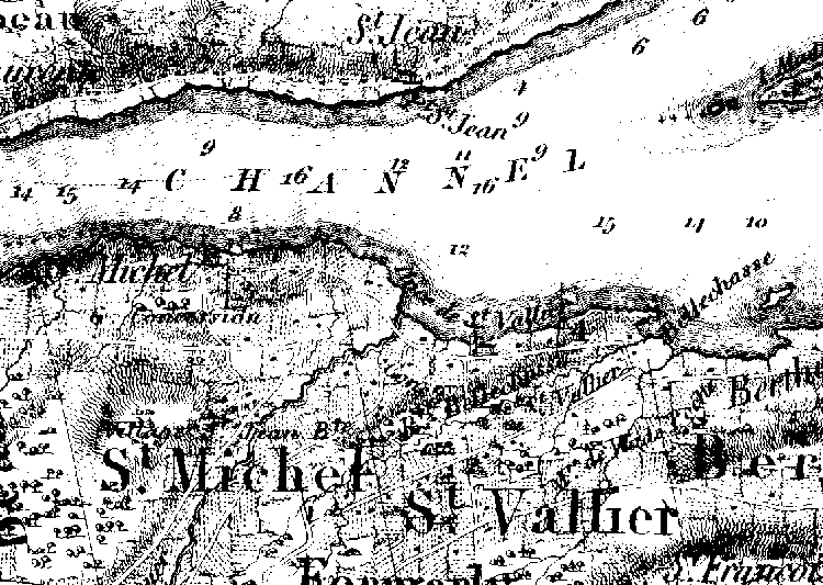 Map of St-Jean (Isle D'Orleans), St-Michel and St-Vallier